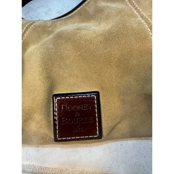 Dooney & Bourke Small East West Slouch‎ Suede Shoulder Bag Camel Brown - Picture 2 of 14